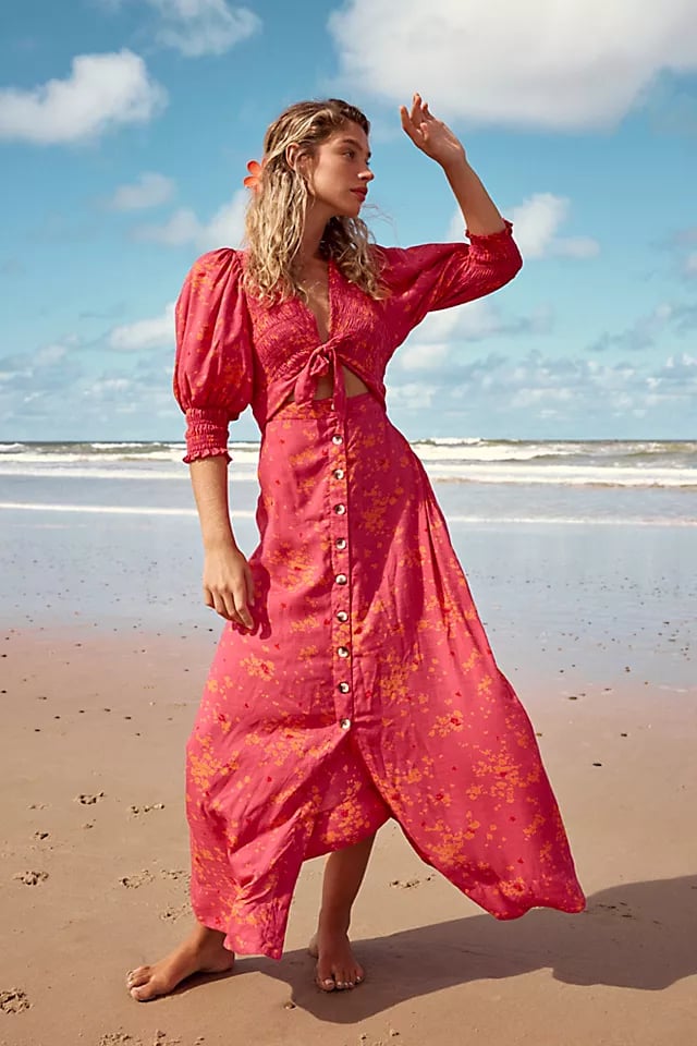 A Lightweight Dress: Free People String Of Hearts Printed Maxi Dress