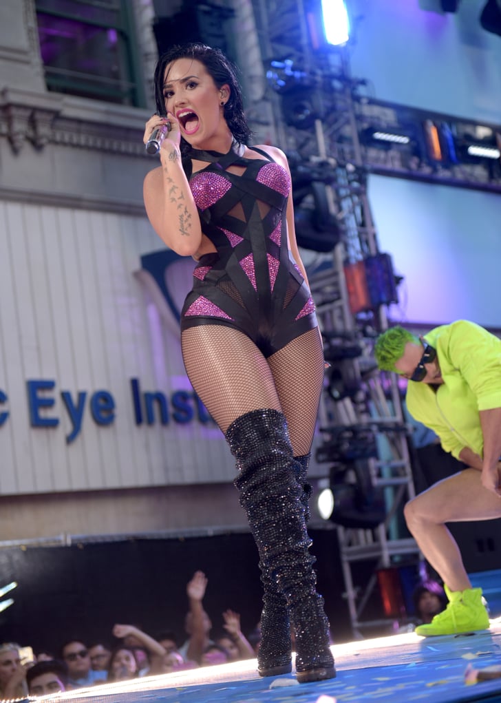 At the MTV Video Music Awards in Los Angeles | Demi Lovato's Best Onstage Outfits of 2015 ...