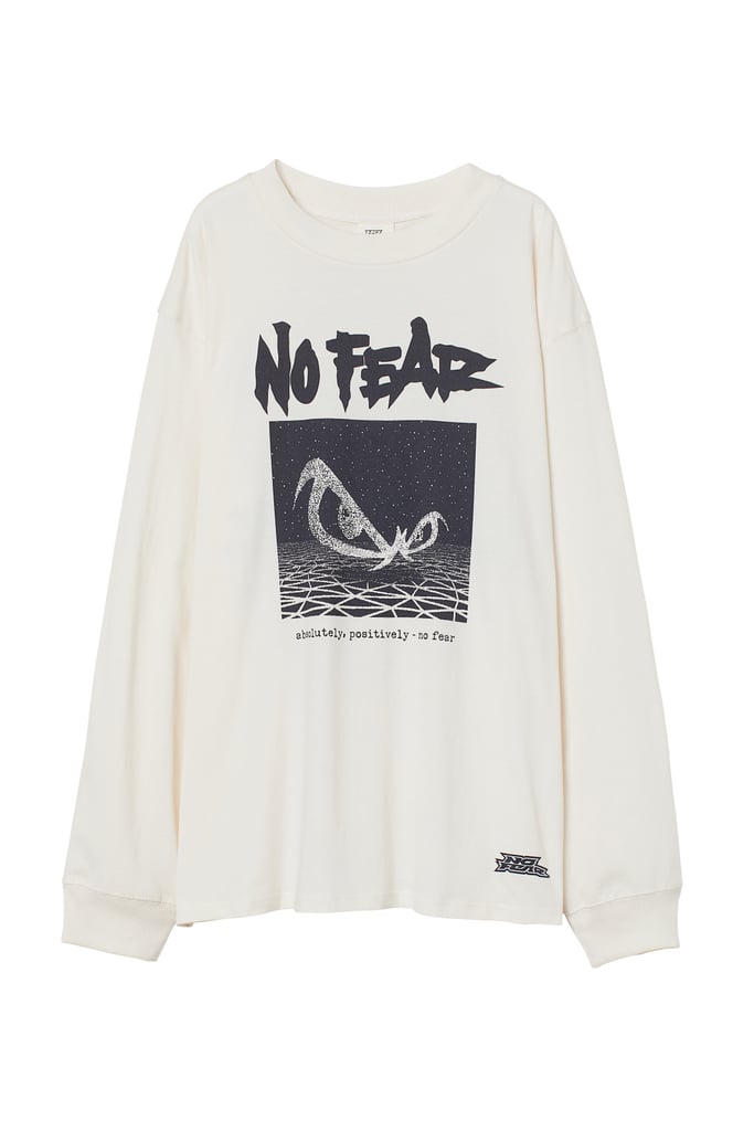An Oversized T-shirt: No Fear x H&M Long-sleeved Jersey Top