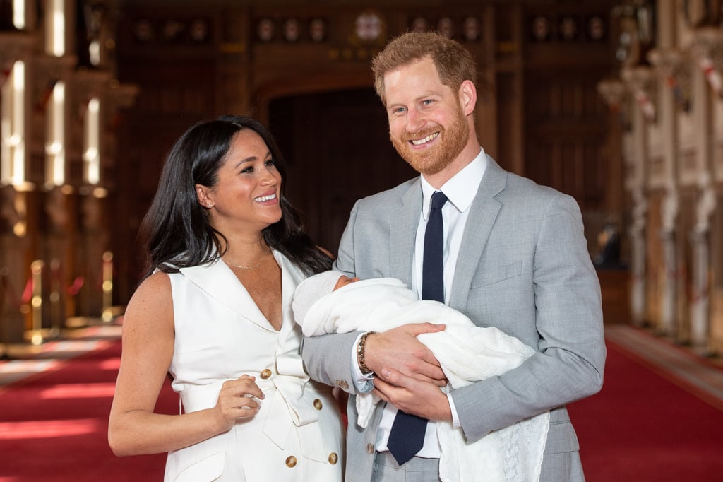 Meghan Markle White Trench Dress in Baby Pictures