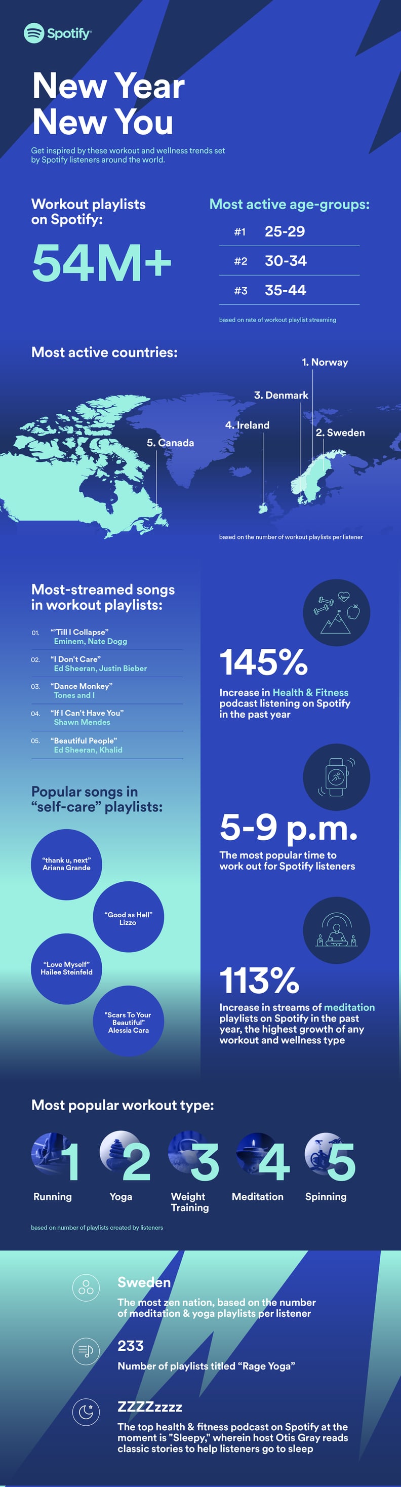 Spotify's Fitness Infographic