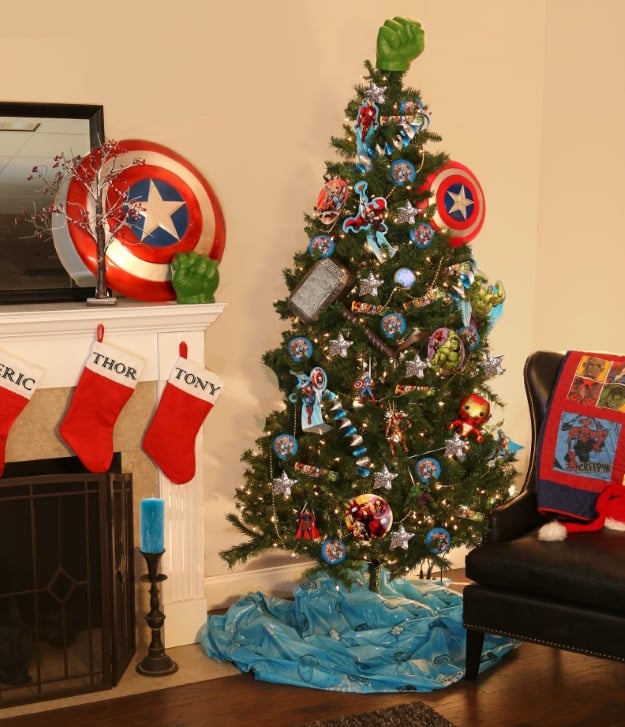 avengers themed christmas tree