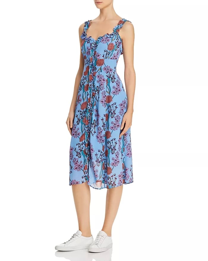 ASTR the Label Floral Ruffle Midi Dress