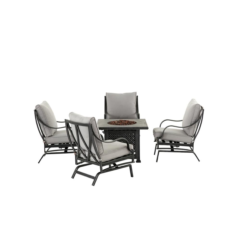 Highland Point 5 Piece Patio Fire Pit Conversation Set 8