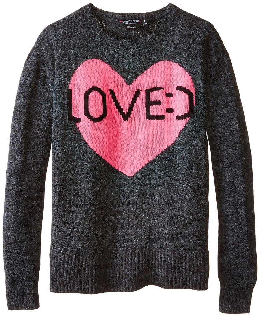Flowers by Zoe Charcoal Heart Sweater