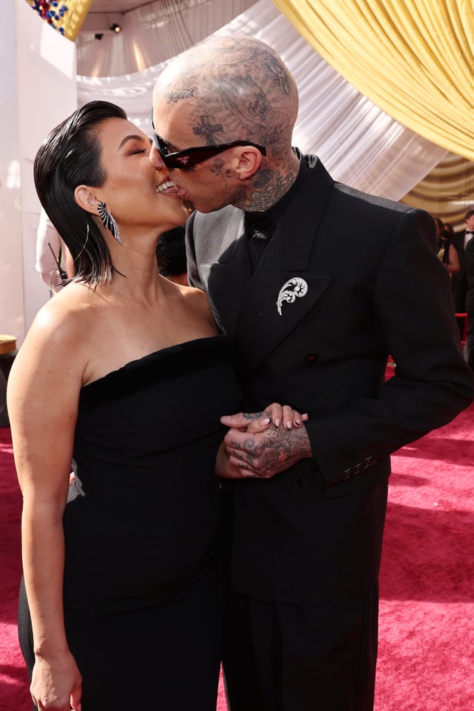 Kourtney Kardashian and Travis Barker at the 2022 Oscars