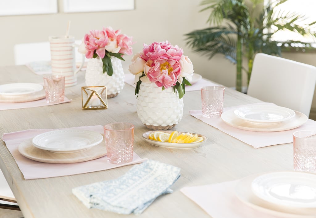 Christine lists fresh flowers and neutral dinnerware that can be mixed and matched as her dinner party must haves.