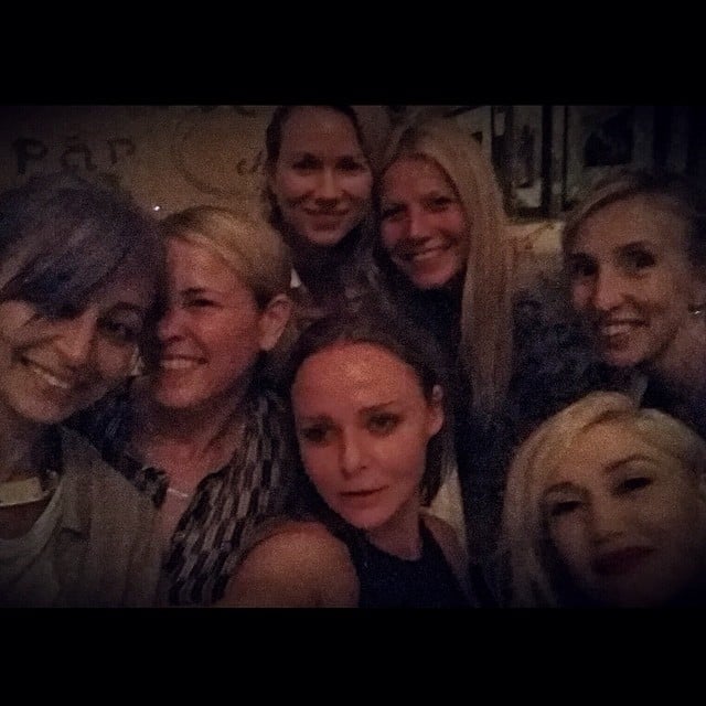 Nicole Richie, Chelsea Handler, Naomi Watts, Gwyneth Paltrow, Stella McCartney, Gwen Stefani, and Sam Taylor-Wood took a star-studded selfie.
Source: Instagram user gwynethpaltow