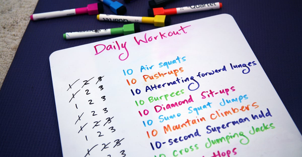 DIY Exercise Whiteboard Idea | PS Fitness