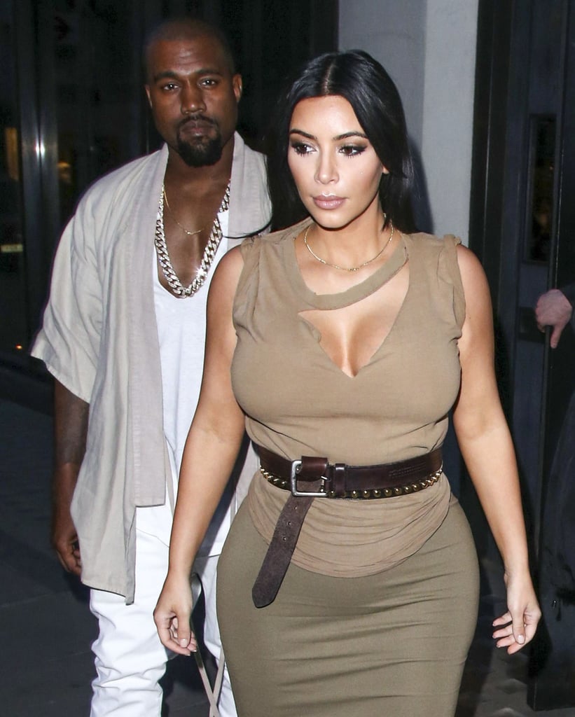 Kim Kardashian and Kanye West Matching Outfits in London
