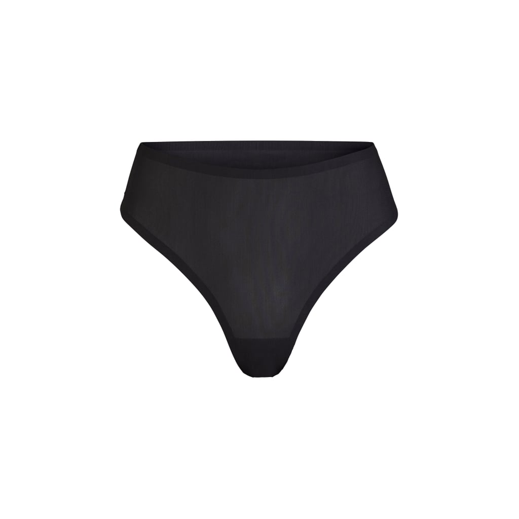 Skims Naked High Waisted Thong in Onyx