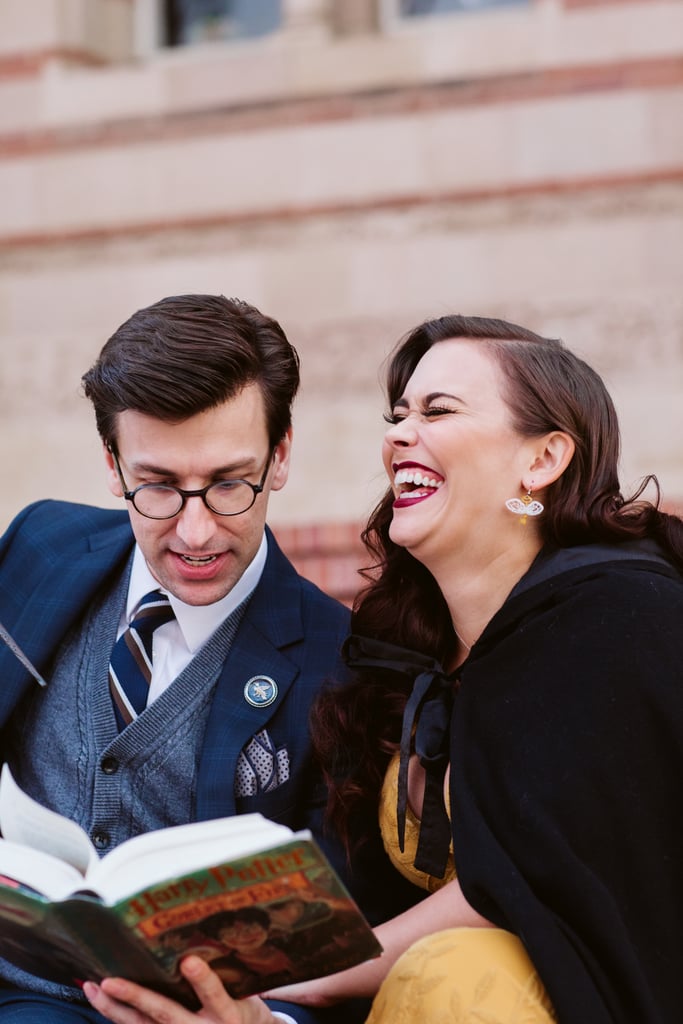 Harry Potter Hufflepuff and Ravenclaw Engagement Photos