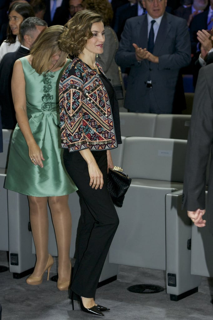 Queen Letizia of Spain Wears Statement Jacket November 2015