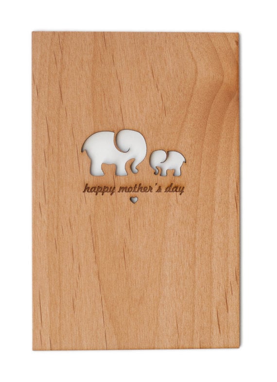 laser-engraved wooden card