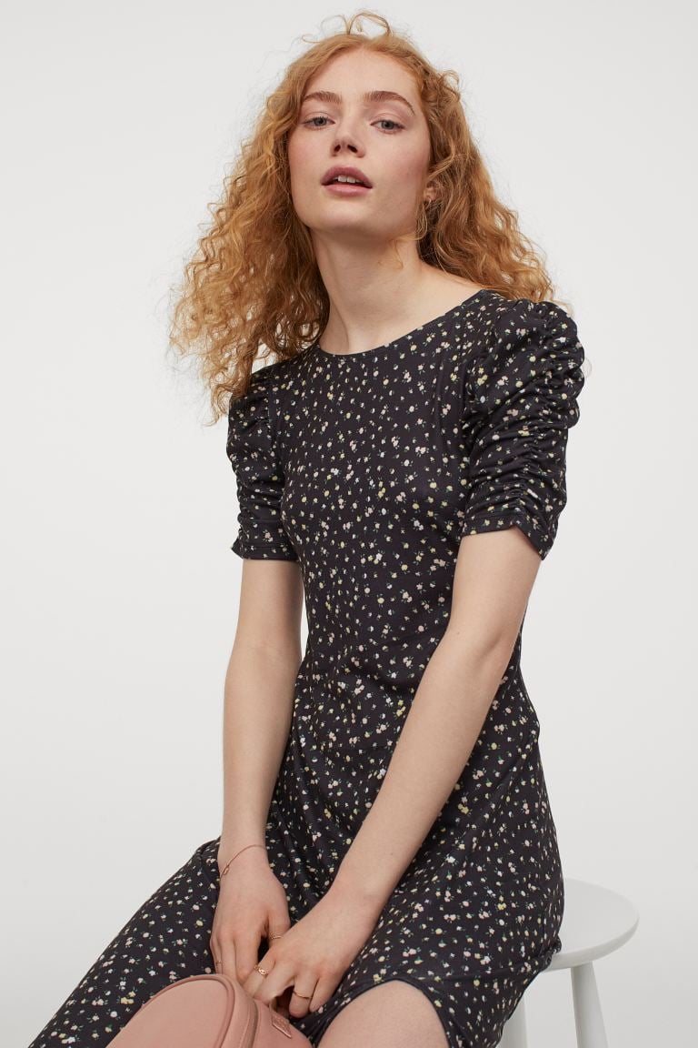 H&M Puff-Sleeved Dress