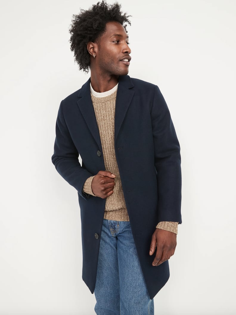 Old Navy Mens Oversized Soft-Brushed Topcoat