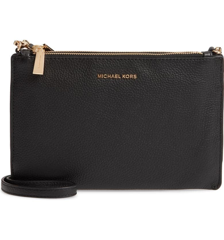 Michael Michael Kors Leather Double Pouch Crossbody Bag