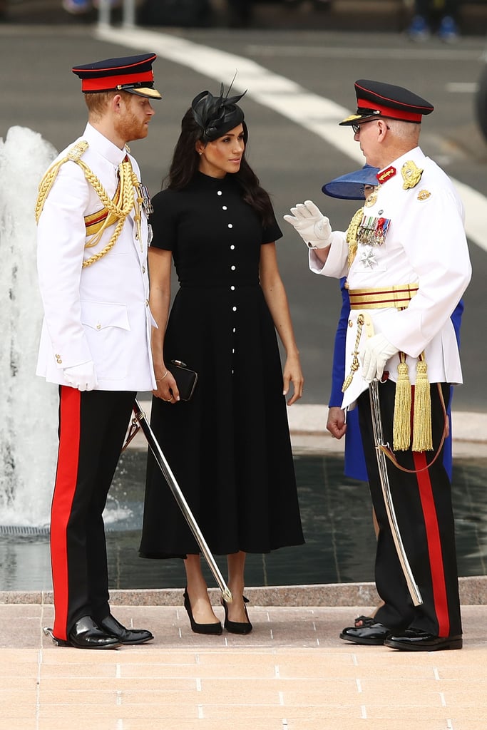 Meghan Markle Emilia Wickstead Black Dress October 2018