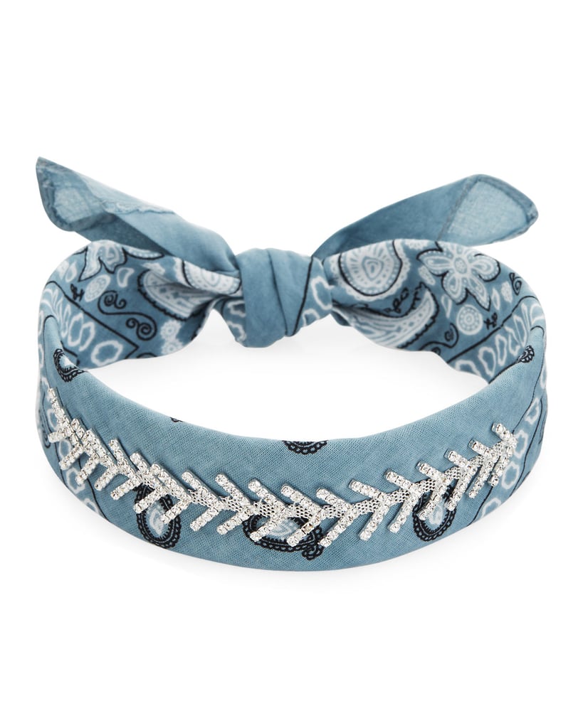 Fallon Monarch Crystal-Trimmed Bandana Choker