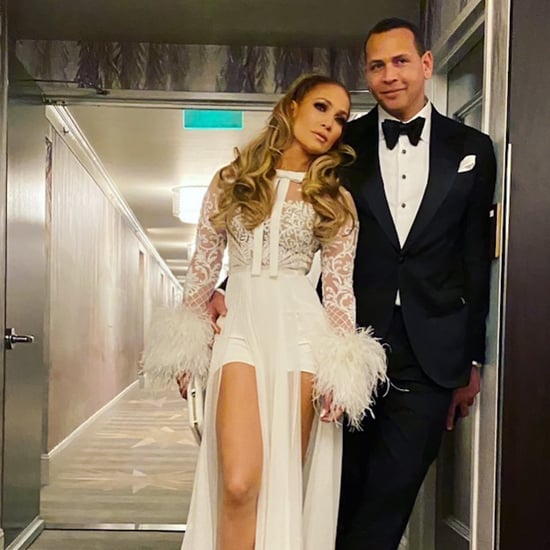 Jennifer Lopez's Feathery Golden Globes Afterparty Outfit