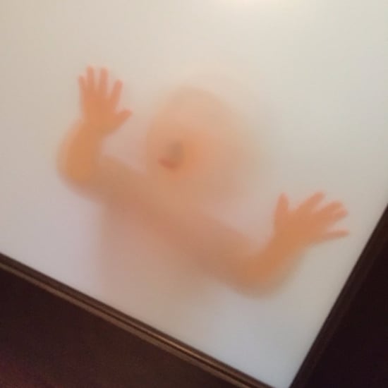 Mom's Photo of Toddler Trying to Get Into the Bathroom