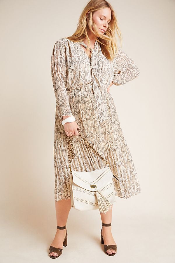 Current Air Olivia Snake-Printed Midi Dress