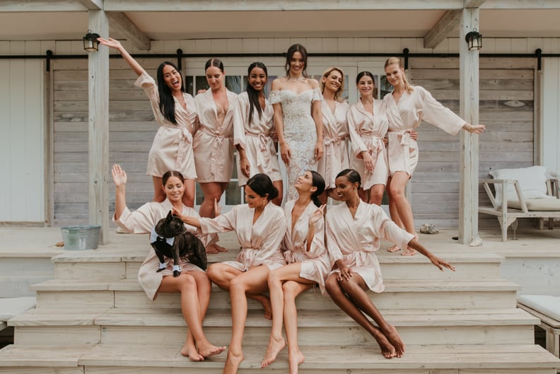 Her Bridesmaids Wore Matching Robes Before the Wedding