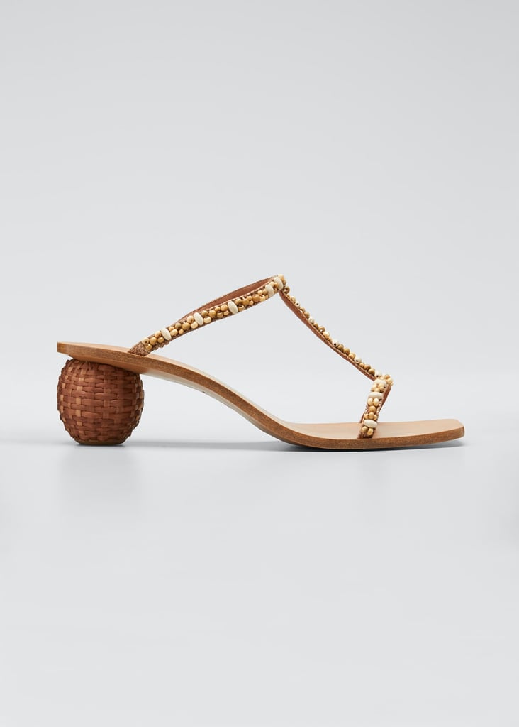 Cult Gaia Clio Beaded Sphere-Heel Sandals