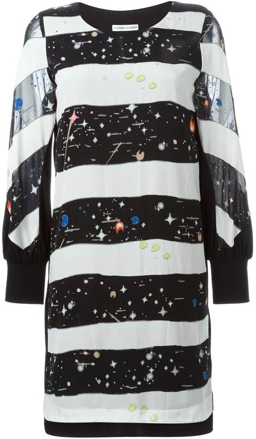 Tsumori space print striped dress