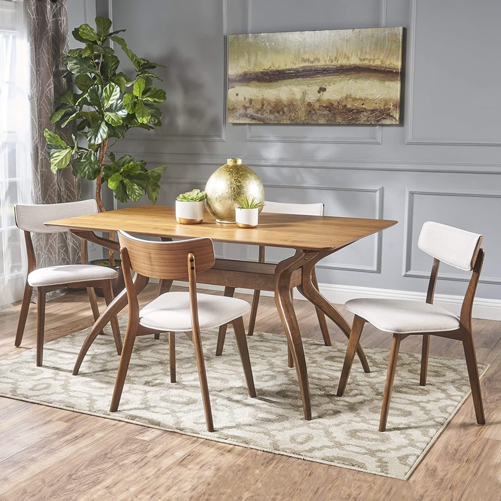For the Dining Room: Christopher Knight Home Nissie Mid-Century Wood Dining Set