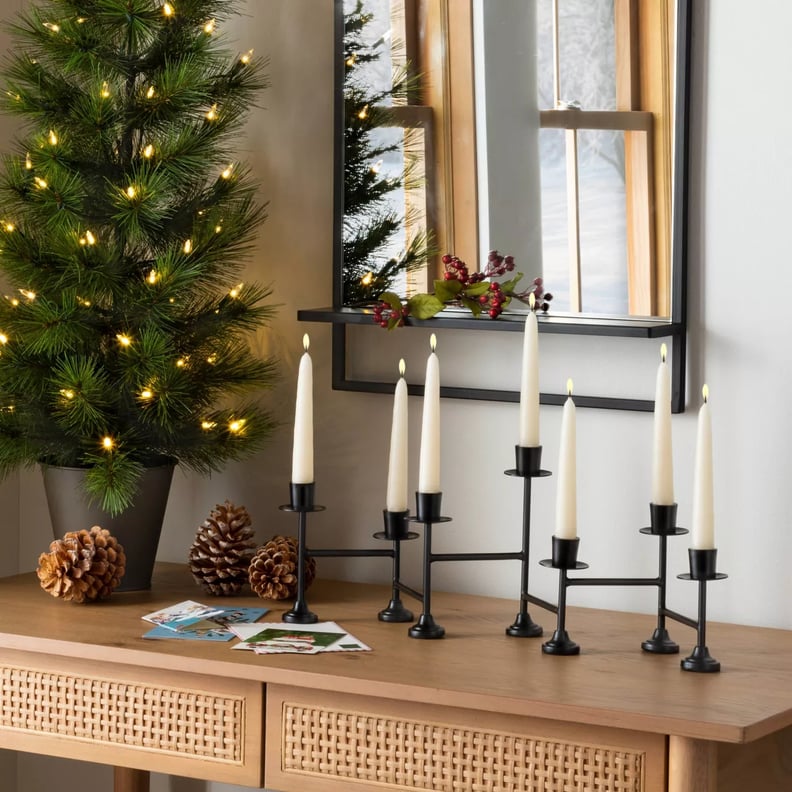 Black Metal Tabletop Candelabra