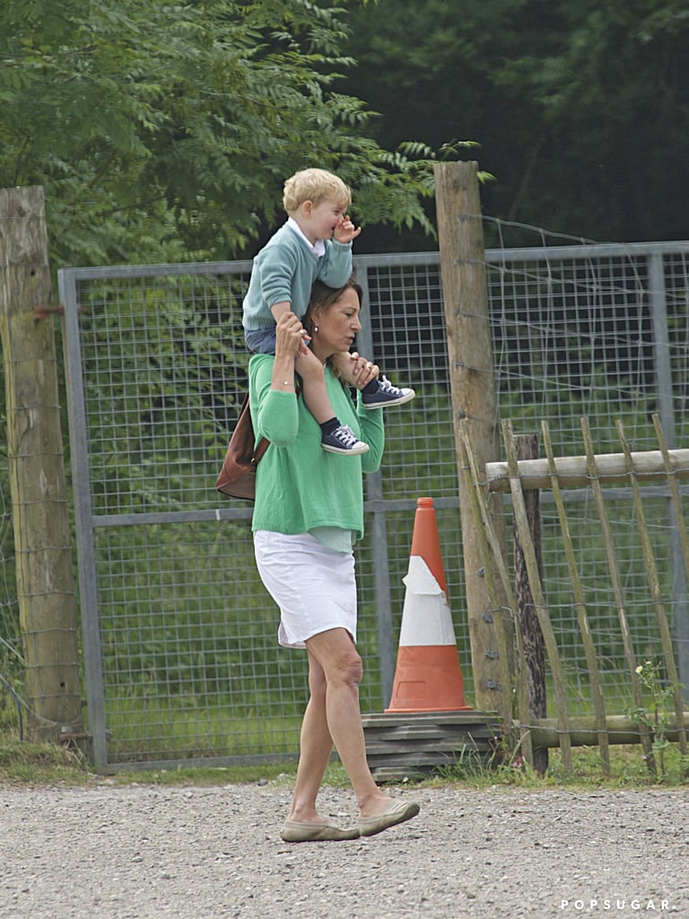 Prince George at Berkshire Petting Zoo With Carole Middleton