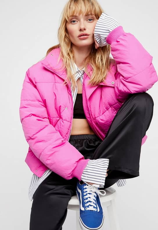 Gigi Hadid Looks Like a Winter Barbie in Pink Puffer Coat