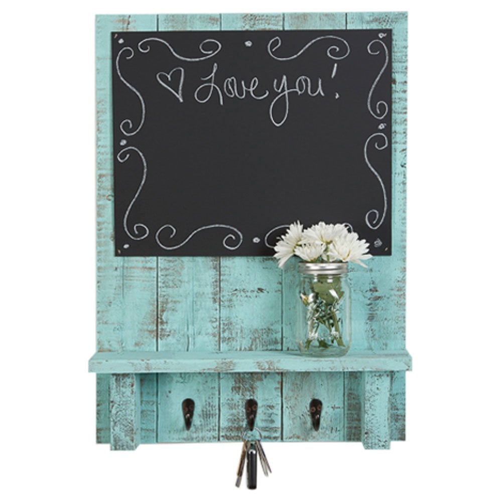 Chalkboard Display Shelf Teal Kitchen Appliances and Accessories