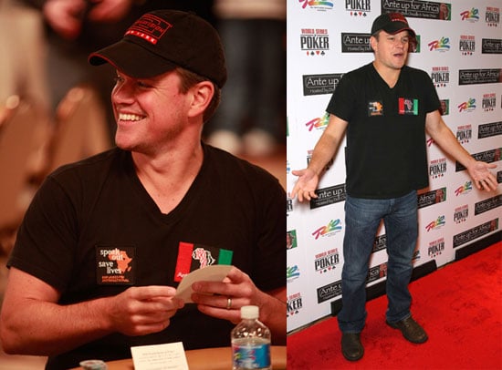 Pictures of Matt Damon at a Charity Poker Event