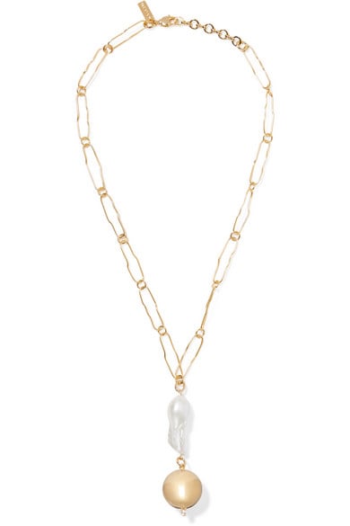 Mounser Pagoda Gold-Plated Pearl Necklace