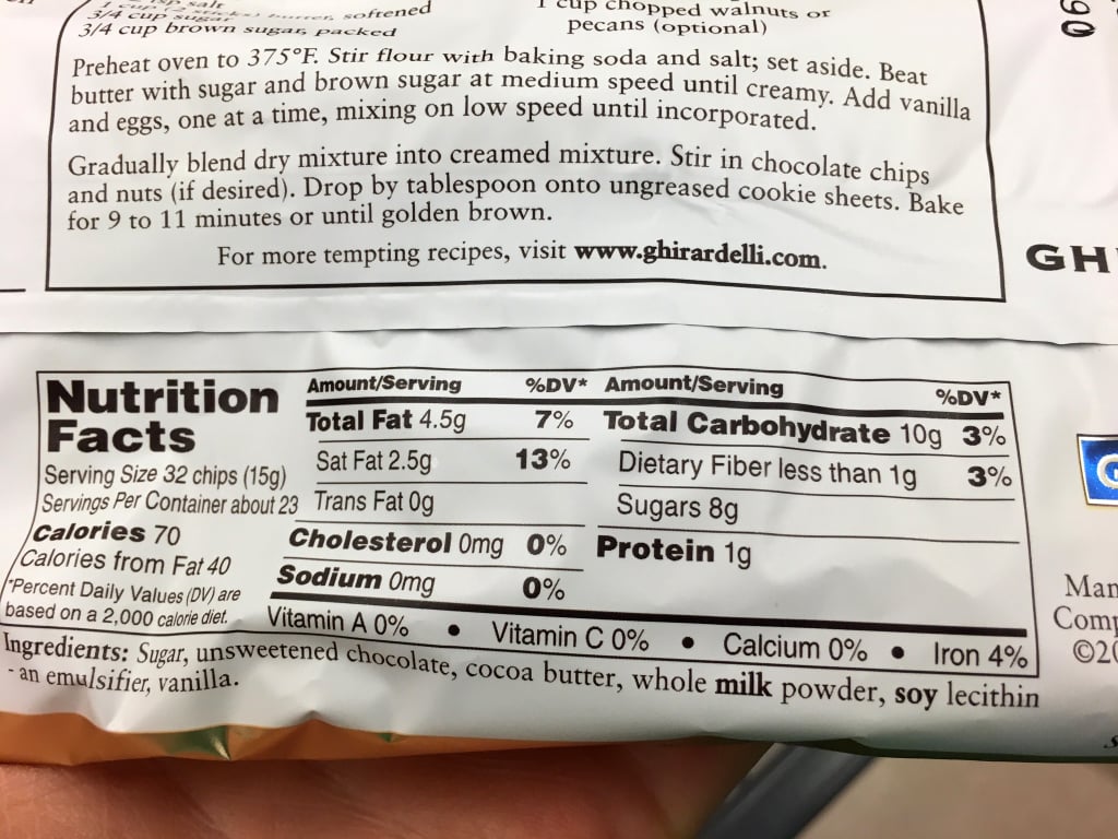 Ghirardelli Semi Sweet Chocolate Chips Are Not Vegan POPSUGAR Fitness