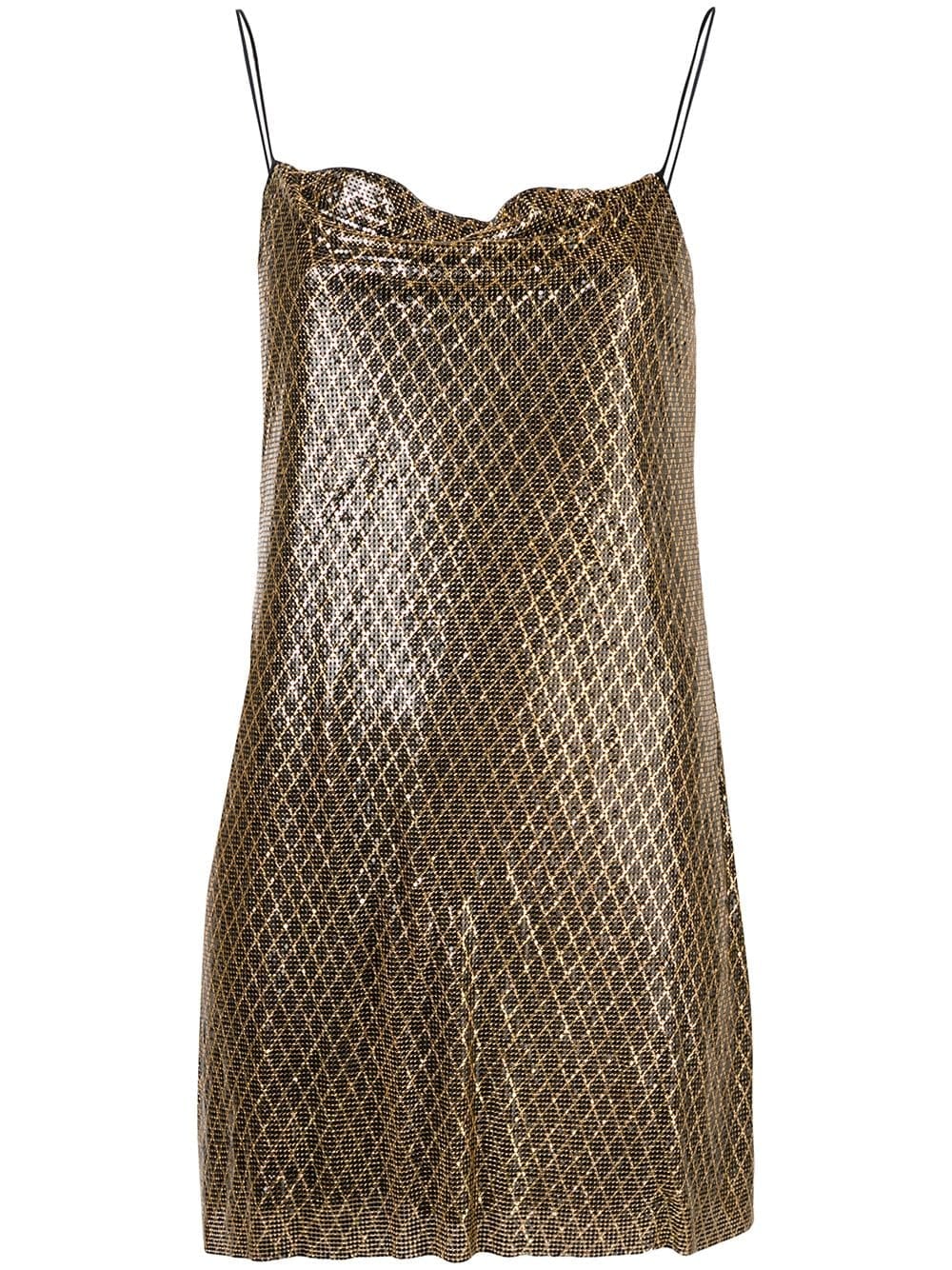 Rihanna's Gold Minidress Fenty Beauty | PS Fashion