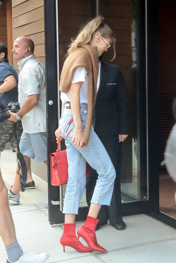 Gigi Hadid's Red Sock Boots