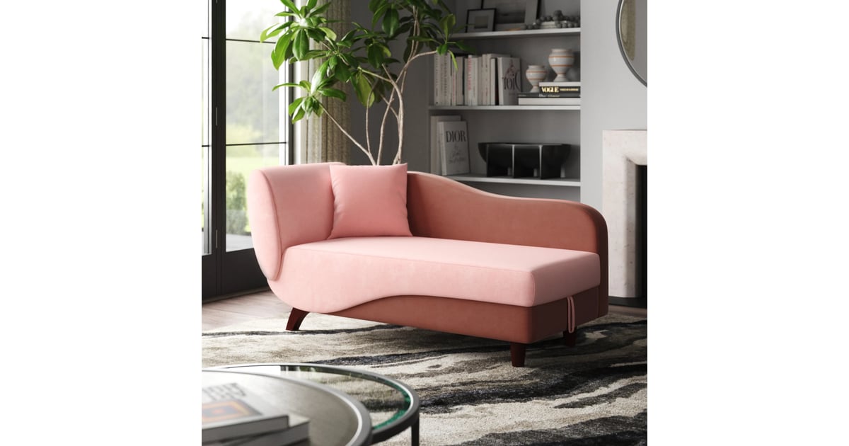 Chaise Lounge Chair With Storage Gaven Armless Reclining Foam Chaise