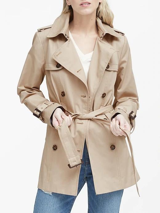 Banana Republic Water-Resistant Short Trench Coat