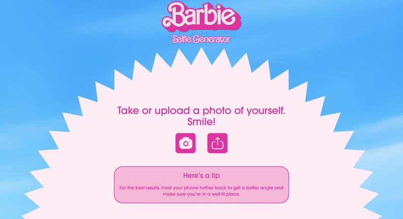 "Barbie" Selfie Generator Step 1: Upload Your Photo