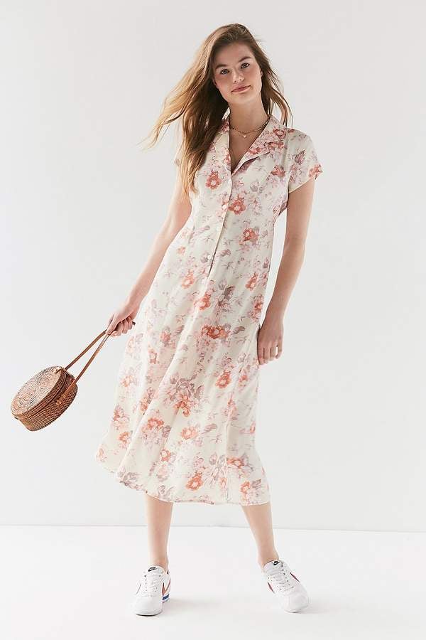 Urban Renewal Vintage Remnants Floral Button-Down Midi Dress