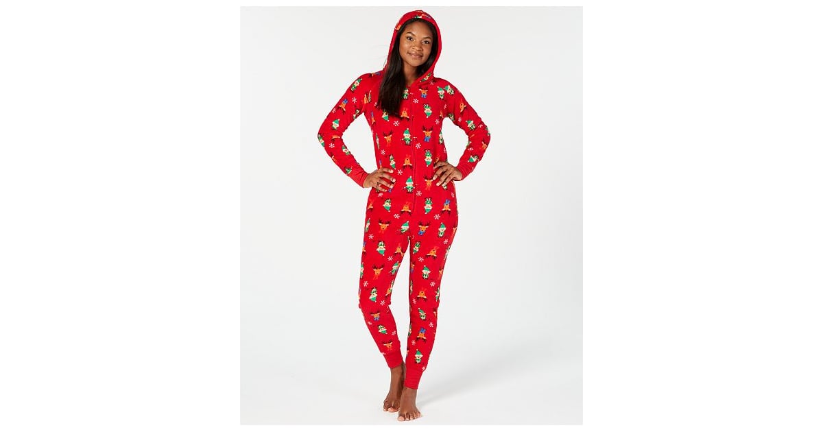 Matching Women s Elf Hooded One Piece Mommy And Me Christmas Pajamas