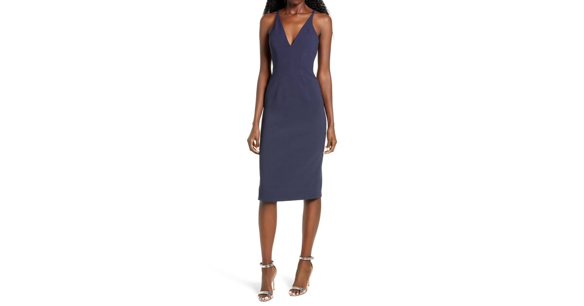 dress the population lyla crepe cocktail dress