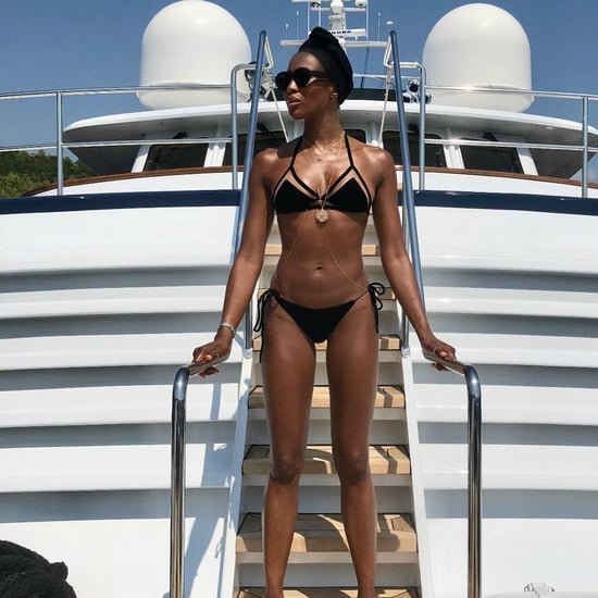 Naomi Campbell in Black Bikini August 2018