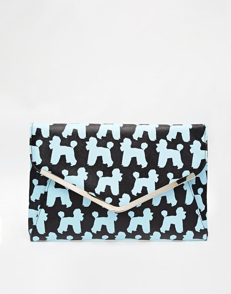 ASOS Poodle Print Envelope Clutch Bag ($33)