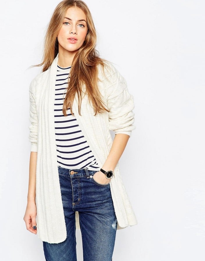 Asos Belted Cardigan In Cable Knit ($69)