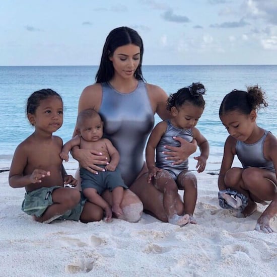 Kim Kardashian Matching Swimsuits With Kids in Bahamas