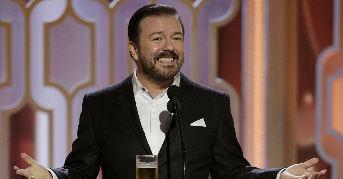 Ricky Gervais Opening Monologue Golden Globes 2016 | POPSUGAR Entertainment